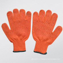 Criss-Cross Design PVC Coated Knitted Glove